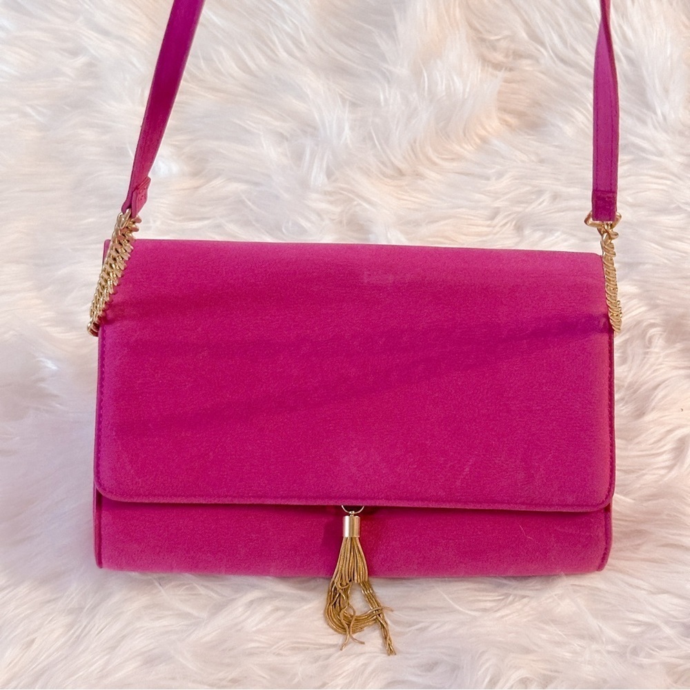 H&M Pink Velvet Crossbody Bag - Picture 5 of 8